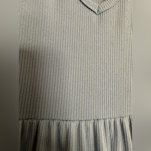 See you Monday light blue ribbed tiered maxi dress - Picture 2 of 5